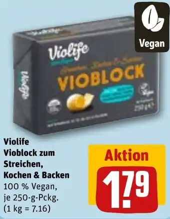 REWE Violife Vioblock zum Streichen, Kochen & Backen 250 g Pckg. Angebot