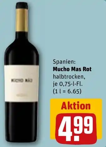 REWE Mucho Mas Rot halbtrocken 0,75 L-Fl. Angebot