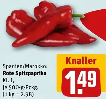 REWE Rote Spitzpaprika 500 g Pckg. Angebot