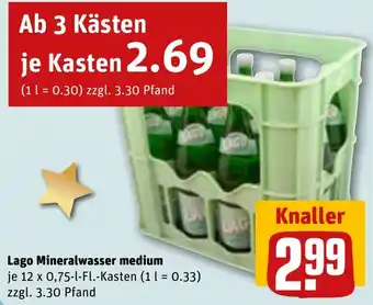 REWE Lago Mineralwasser 12x0,75 L-Fl. Kasten Angebot