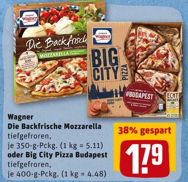 Wagner die backfrische mozzarella oder big city pizza budapest Angebot