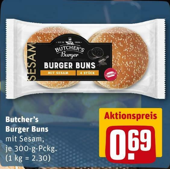 Butcher’s burger buns Angebot bei REWE