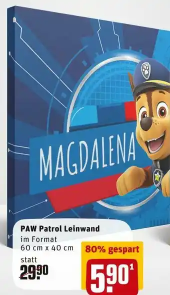 REWE Rewe foto paw patrol leinwand Angebot