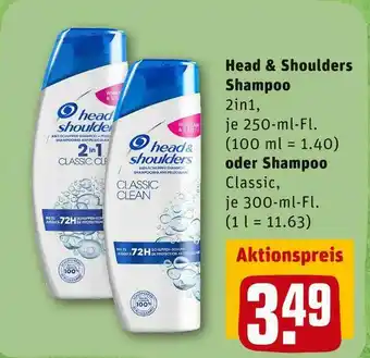 REWE Head & shoulders shampoo 2in1 oder shampoo classic Angebot