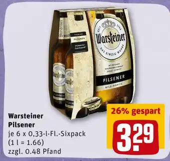REWE Warsteiner pilsener Angebot