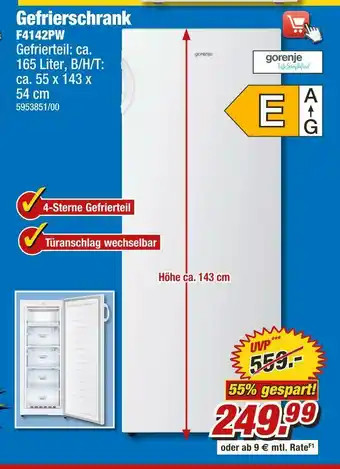 Poco Gorenje gefrierschrank f4142pw Angebot