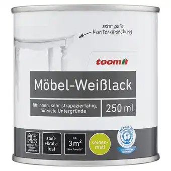toom Baumarkt Toom möbel-weißlack elfenbeinfarben seidenmatt 250 ml Angebot