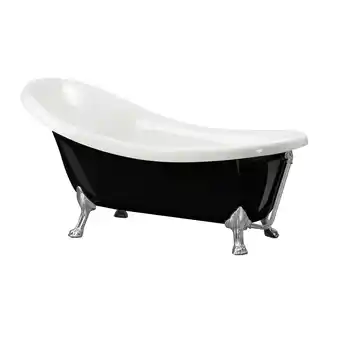 toom Baumarkt Ottofond badewanne 'azur' freistehend schwarz/weiß 174,5 x 83 cm Angebot