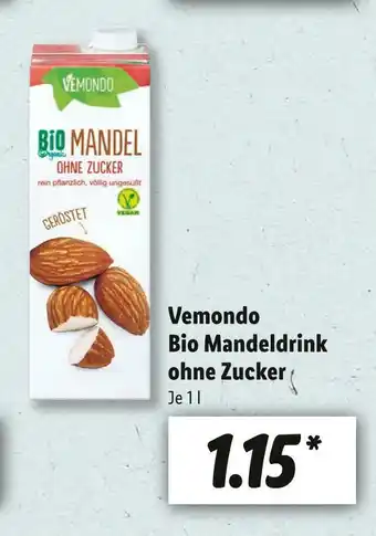 Lidl Vemondo bio mandeldrink Angebot