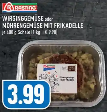 Edeka RASTING WIRSINGGEMÜSE oder MÖHRENGEMÜSE MIT FRIKADELLE 400 g Schale Angebot