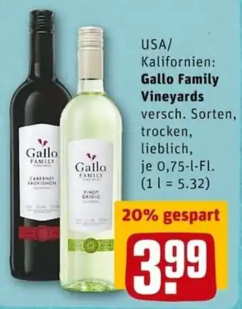 REWE PETZ Gallo Family Vineyards 0,75L Angebot