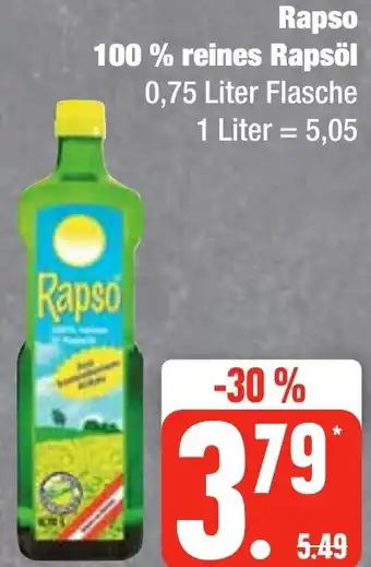 Edeka Frischemarkt Rapso 100% reines Rapsöl 0,75 Liter Flasche Angebot