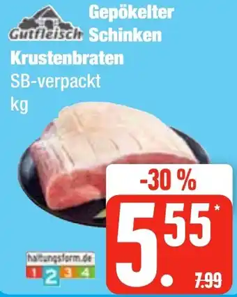 Edeka Frischemarkt Gutfleisch Gepökelter Schinken Krustenbraten Angebot