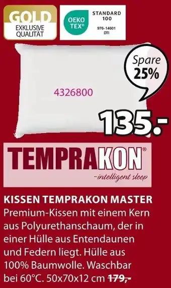 Jysk KISSEN TEMPRAKON MASTER Angebot