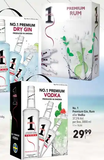 CITTI Markt No. 1 Premium Gin, Rum eller Vodka per Box, 3000 ml Angebot