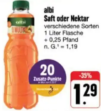 nah & gut albi Saft oder Nektar 1 Liter Flasche Angebot