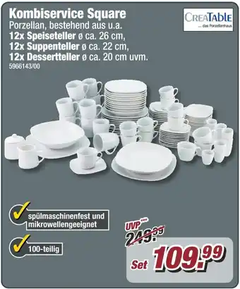 Poco CREATABLE Kombiservice Square Angebot