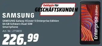 MediaMarkt SAMSUNG Galaxy XCover 5 Enterprise Edition 64 GB Schwarz Dual SIM Smartphone Angebot