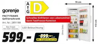 MediaMarkt gorenje FNC717DAW5 Gefrierschrank Angebot