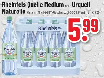 trinkgut Rheinfels Quelle Medium oder Urquell Naturelle 12x1 L Angebot