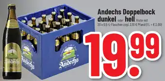 trinkgut Andechs Doppelbock dunkel oder hell 20x0,5 L Flaschen Angebot