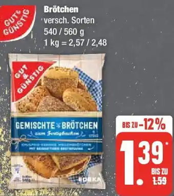 Edeka GUT & GÜNSTIG Brötchen 540/560 g Angebot