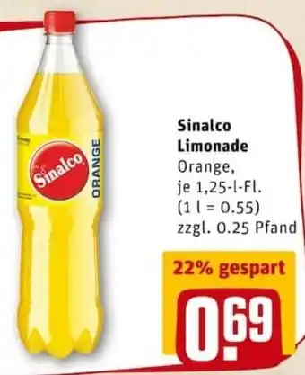 REWE PETZ Sinalco Limonade 1,25L Angebot