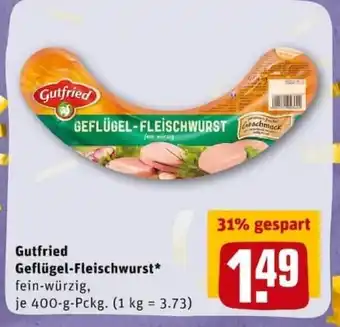 REWE City Gutfried Geflügel Fleischwurst 400g Angebot