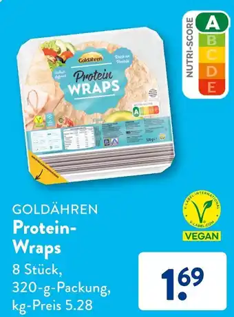 Aldi Süd GOLDÄHREN Protein Wraps 320 g Packung Angebot