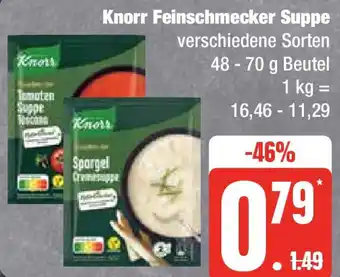 Edeka Knorr Feinschmecker Suppe 48 - 70 g Beutel Angebot