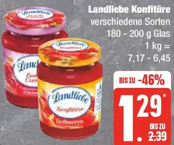 Edeka Landliebe Konfitüre 180 - 200 g Glas Angebot