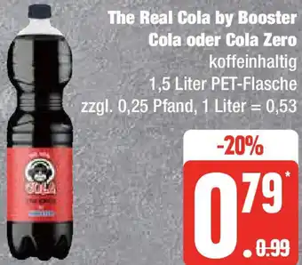 Edeka The Real Cola by Booster Cola oder Cola Zero 1,5 Liter Angebot