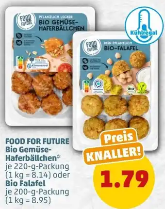 PENNY FOOD FOR FUTURE Bio Gemüse-Haferbällchen 220 g oder Bio Falafel 200 g Packung Angebot