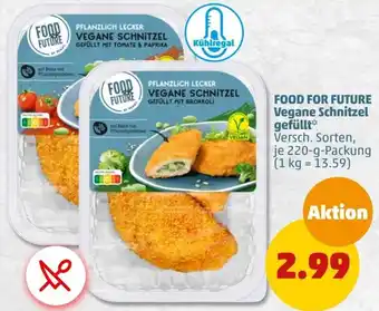 PENNY FOOD FOR FUTURE Vegane Schnitzel gefüllt 220 g Packung Angebot