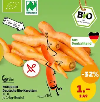 PENNY NATURGUT Deutsche Bio-Karotten 1 kg Beutel Angebot