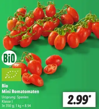 Lidl Bio Mini Romatomaten 350 g Angebot