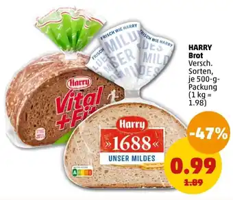 PENNY HARRY Brot 500-g-Packung Angebot