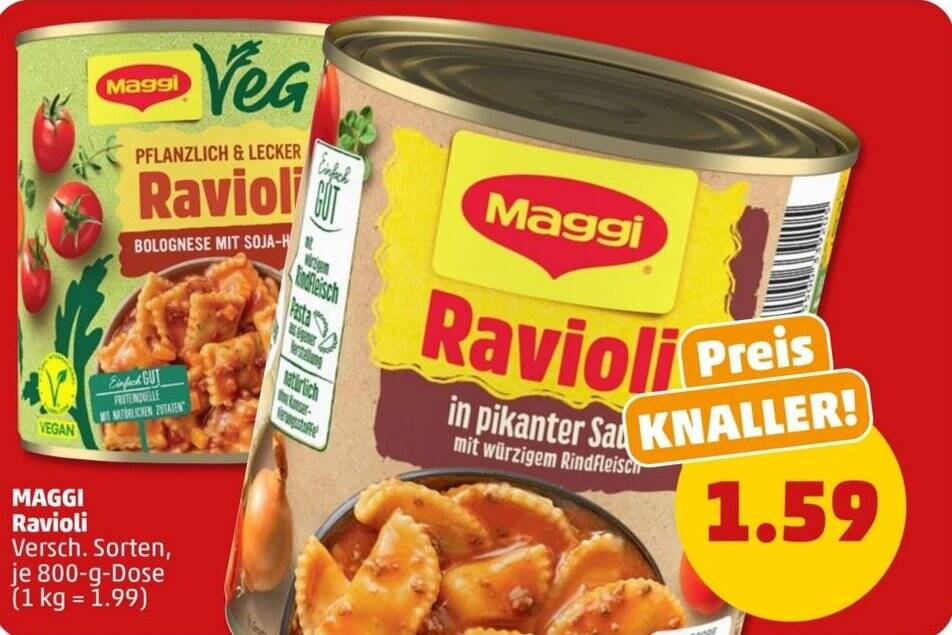 MAGGI Ravioli in pikanter Sauce, 800g