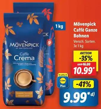 Lidl Mövenpick Caffè Ganze Bohnen 1 kg Angebot