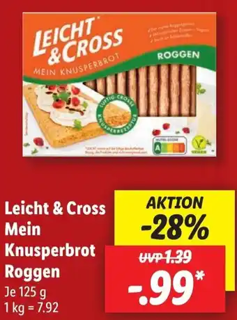 Lidl Leicht & Cross Mein Knusperbrot Roggen 125 g Angebot