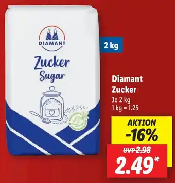 Lidl Diamant Zucker 2 kg Angebot