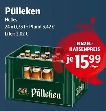 Getränke Hoffmann Pülleken Helles 24*330ml Angebot