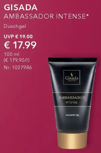 Douglas GISADA AMBASSADOR INTENSE Duschgel 100ml Angebot