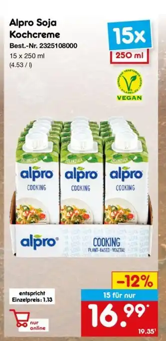 Netto Marken-Discount Alpro Soja Kochcreme 15 für nur Angebot