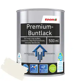 toom Baumarkt Toom premium-buntlack 'bergkristall' cremeweiß seidenmatt 500 ml Angebot