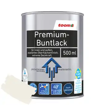 toom Baumarkt Toom premium-buntlack 'bergkristall' cremeweiß glänzend 500 ml Angebot