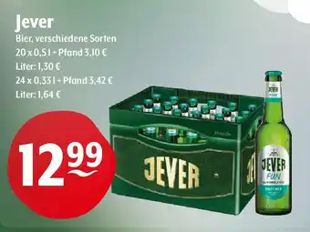 Getränke Hoffmann Jever Bier, verschiedene Sorten 20 x 0,5 L Angebot