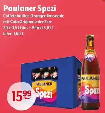 Getränke Hoffmann Paulaner Spezi 20*500ml Angebot