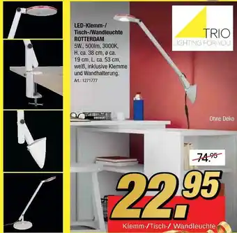 Zurbrüggen Trio led-klemm-/tisch-/wandleuchte rotterdam Angebot