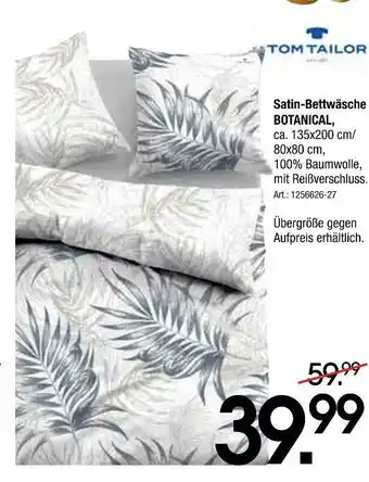 Zurbrüggen Tom tailor satin-bettwäsche botanical Angebot